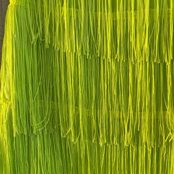 Showpo fringe neon green skirt. Size 4. Salsa/Latin Dancing. Flapper. - Picture 3 of 6